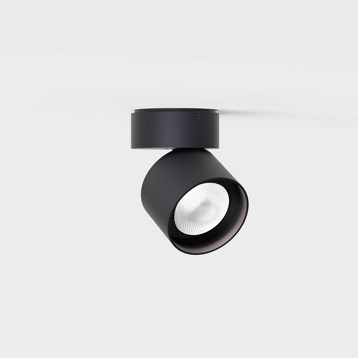 Rechteckige schwenkbare Deckenleuchte für außen in der Farbe schwarz