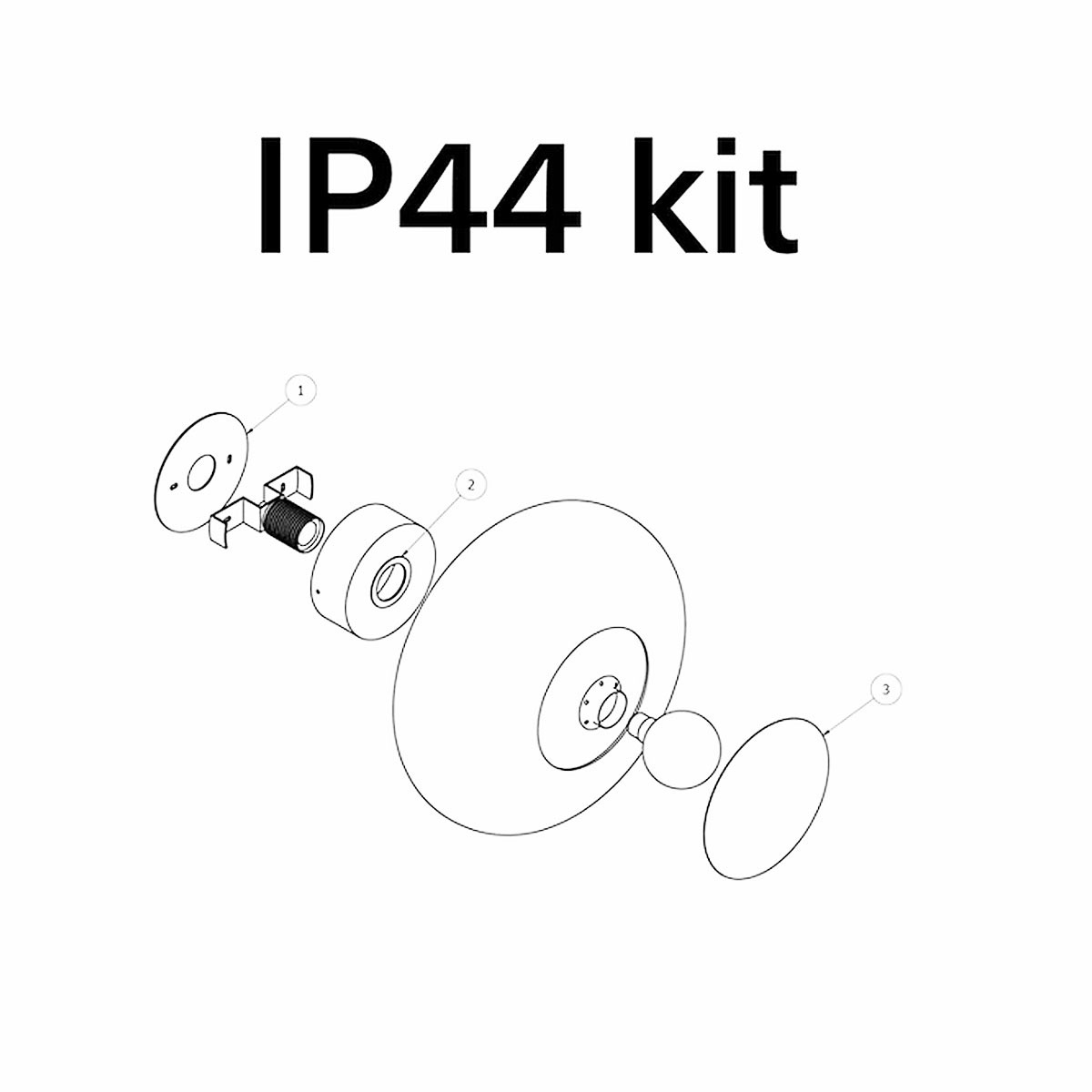 Ebb & Flow IP44 Kit für Horizon S Wand-/ Deckenleuchte Ebb & Flow IP44 Kit für Horizon S Wand-/ Deckenleuchte