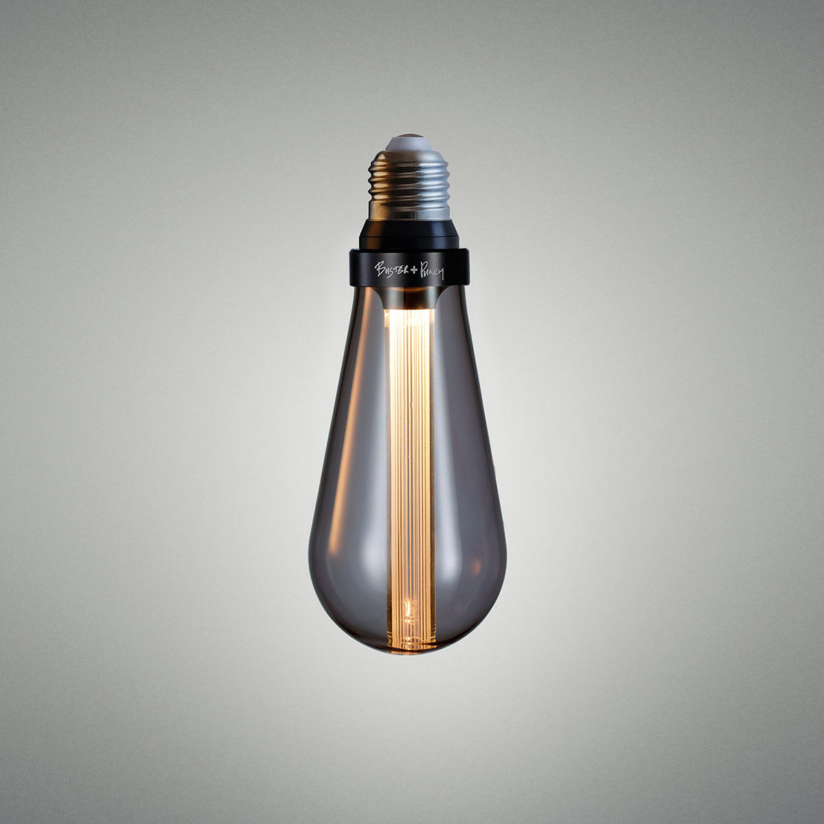 Buster + Punch Buster Bulb E27 Designer-LED-Leuchtmittel, Nicht dimmbar, Rauchglas