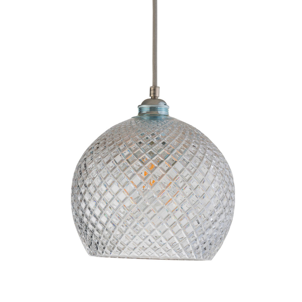 Rowan Pendelleuchte Crystal M Ø 22 cm, Silber, Small Check Rowan Pendelleuchte Crystal M Ø 22 cm, Silber, Small Check