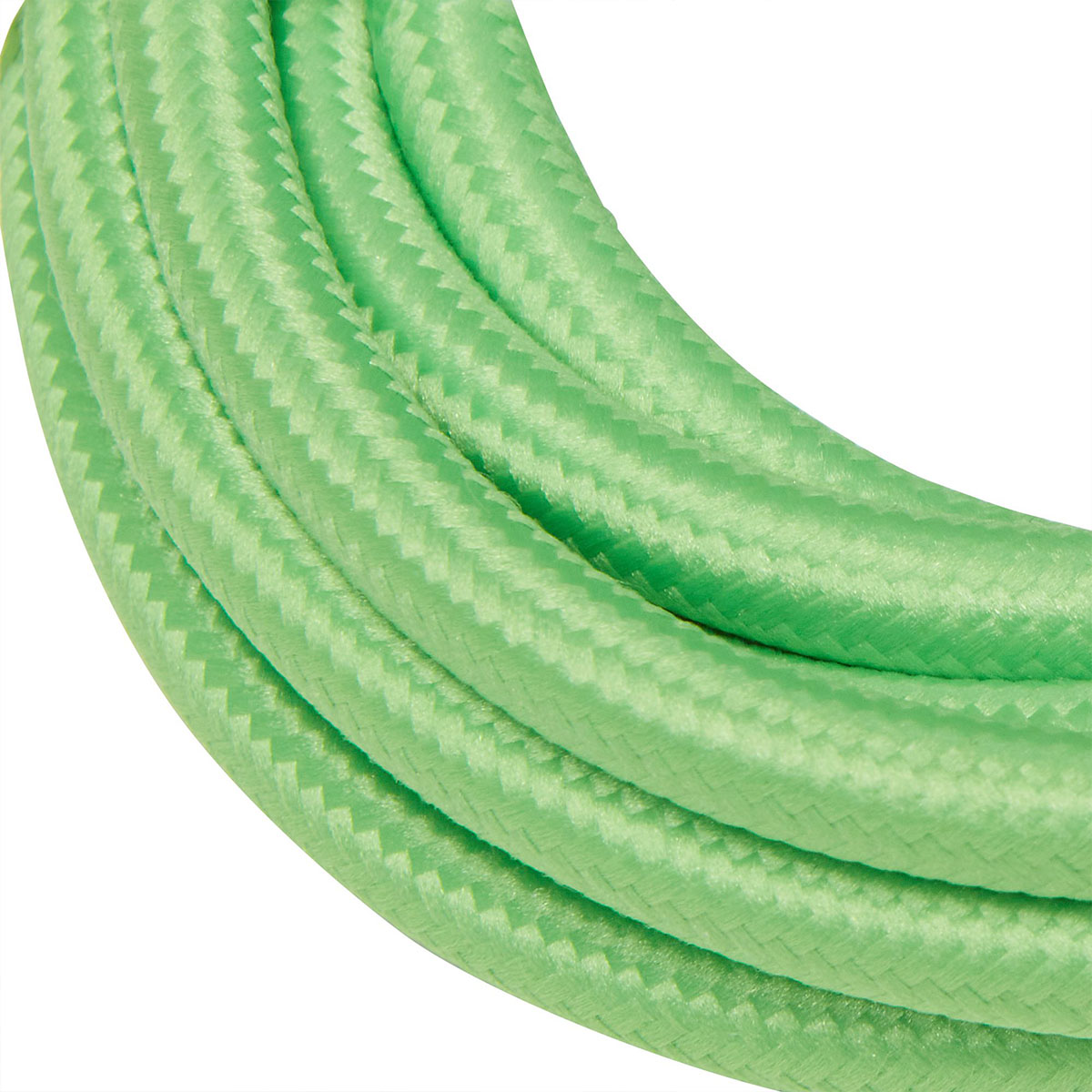 Textilkabel für Lampe, 2 Meter Stoffkabel 2-adrig (2 x 0,75mm²), Grün