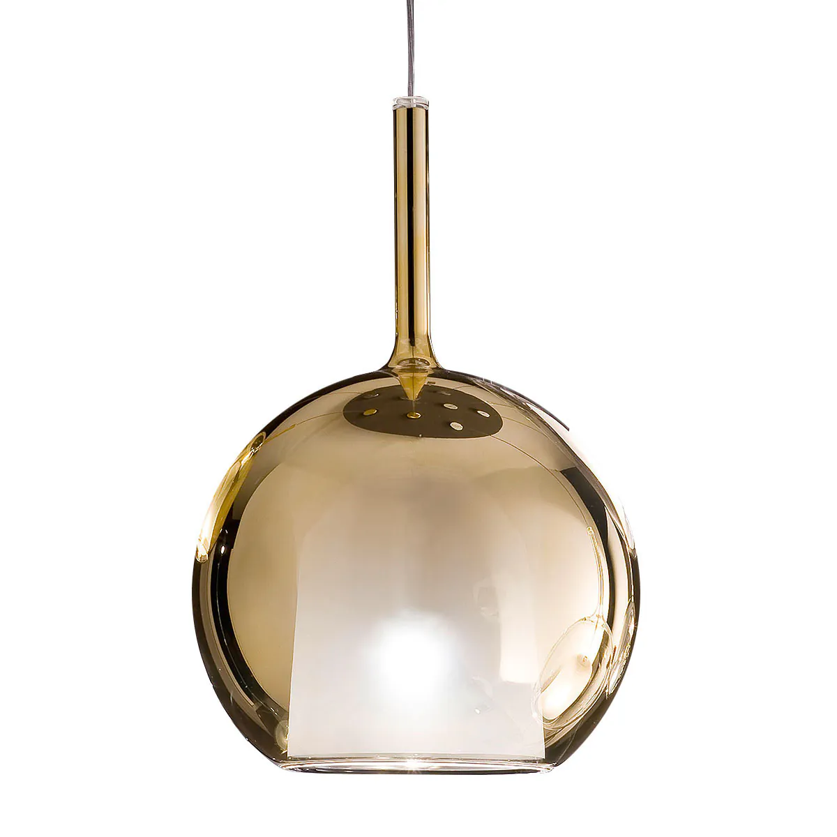 Glo 0811-23 Large Pendelleuchte Ø: 38 cm, Gold Glas, Ohne, 4 m