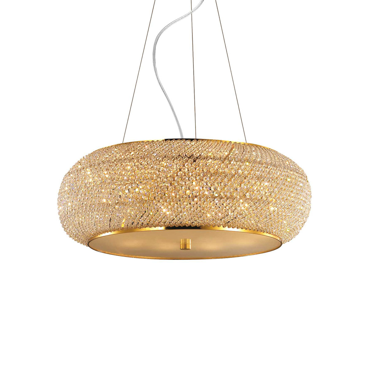 Pasha SP14 Kristall Pendelleuchte, Gold, Ø: 65 cm