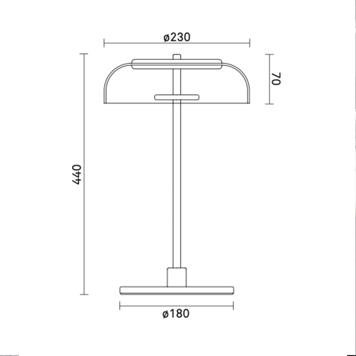 Blossi Tischleuchte, Ø: 23 cm, H: 44 cm, Gold & Glas transparent Blossi Tischleuchte, Ø: 23 cm, H: 44 cm, Schwarz & Opalglas