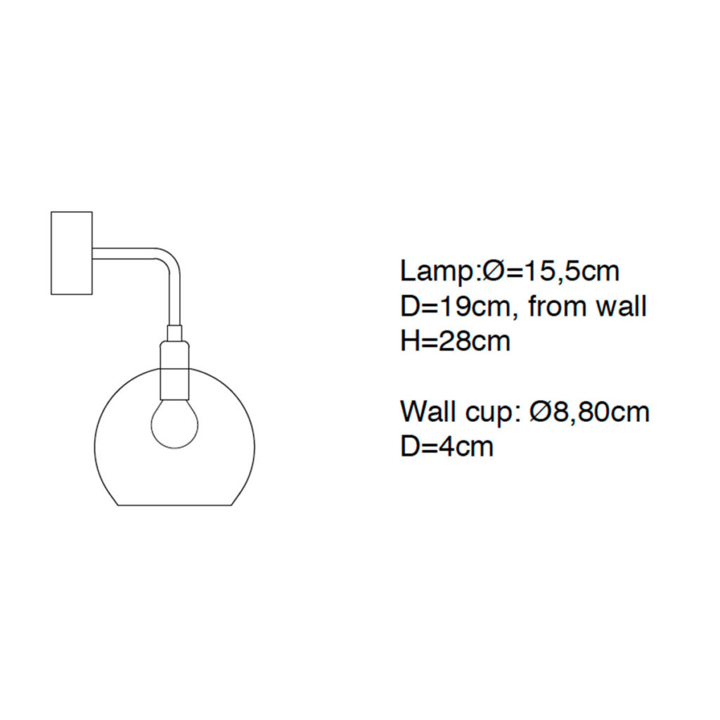 Rowan Wandleuchte Crystal S Ø 15,5 cm, Silber, Large Check