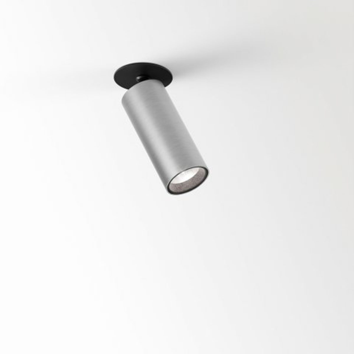 DeltaLight SPY 39 CLIP 93020 Einbaustrahler, Ø: 3,8 cm, L: 9,2 cm Alu Gebürstet, Warmweiß 3000K, 20° Gebürstet 3000K Grau Modern & neutral – exklusive für Küche, Abstrahlwinkel 20°
