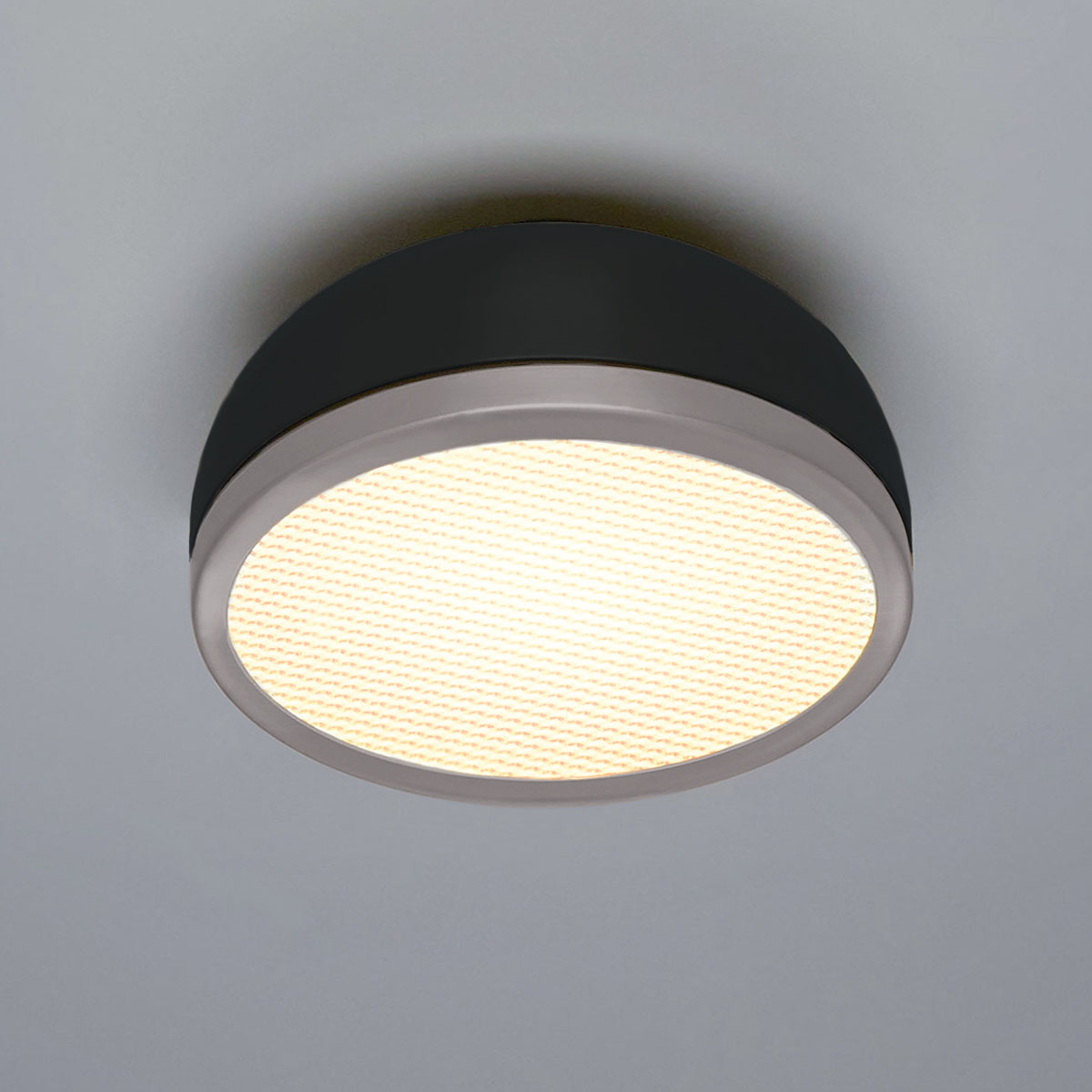 TOOY_Molly_556-73_2 TOOY Molly 556.73 Wand- Deckenleuchte Ø: 38 cm, Schwarz, Sandgrau – diffuses, blendfreies Licht