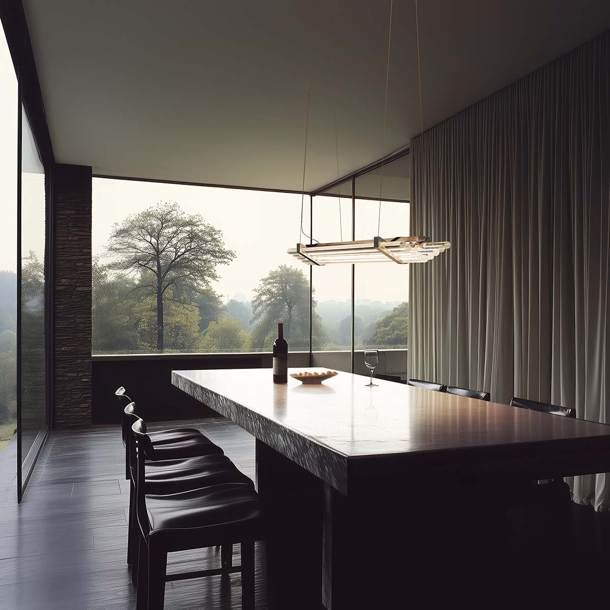 DCW Editions Seagull Pendant Horizontal 1200 Pendelleuchte, L: 120 cm, Bronze Casambi