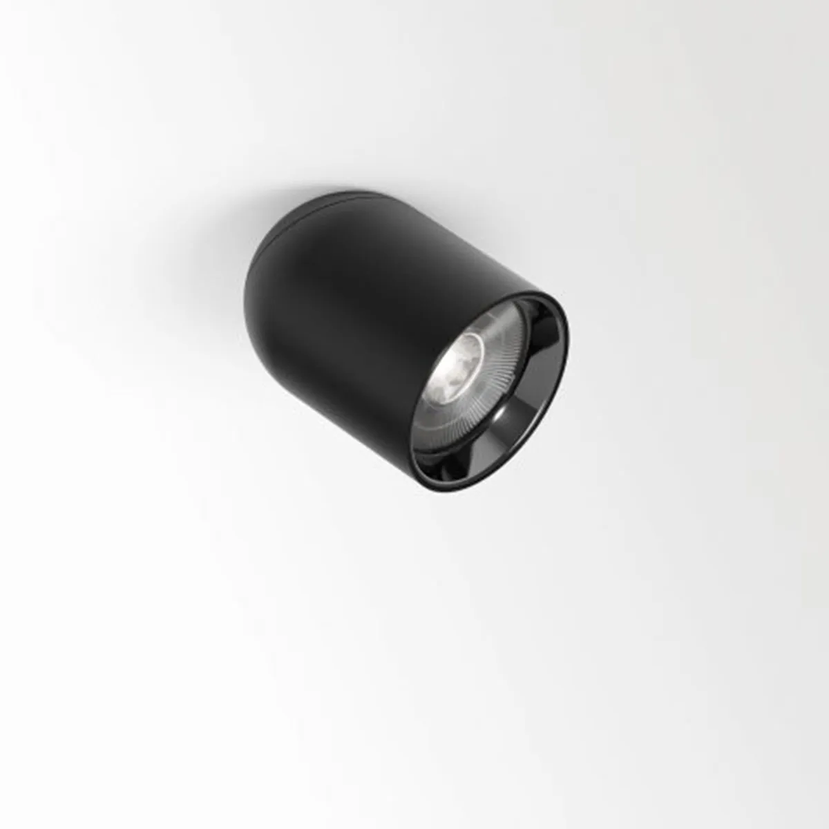 OBIN ON 93036 DIM5 Aufbaustrahler, Ø: 9 cm, L: 11,2 cm, Grau gebürstet, Warmweiß 3000K, 36°