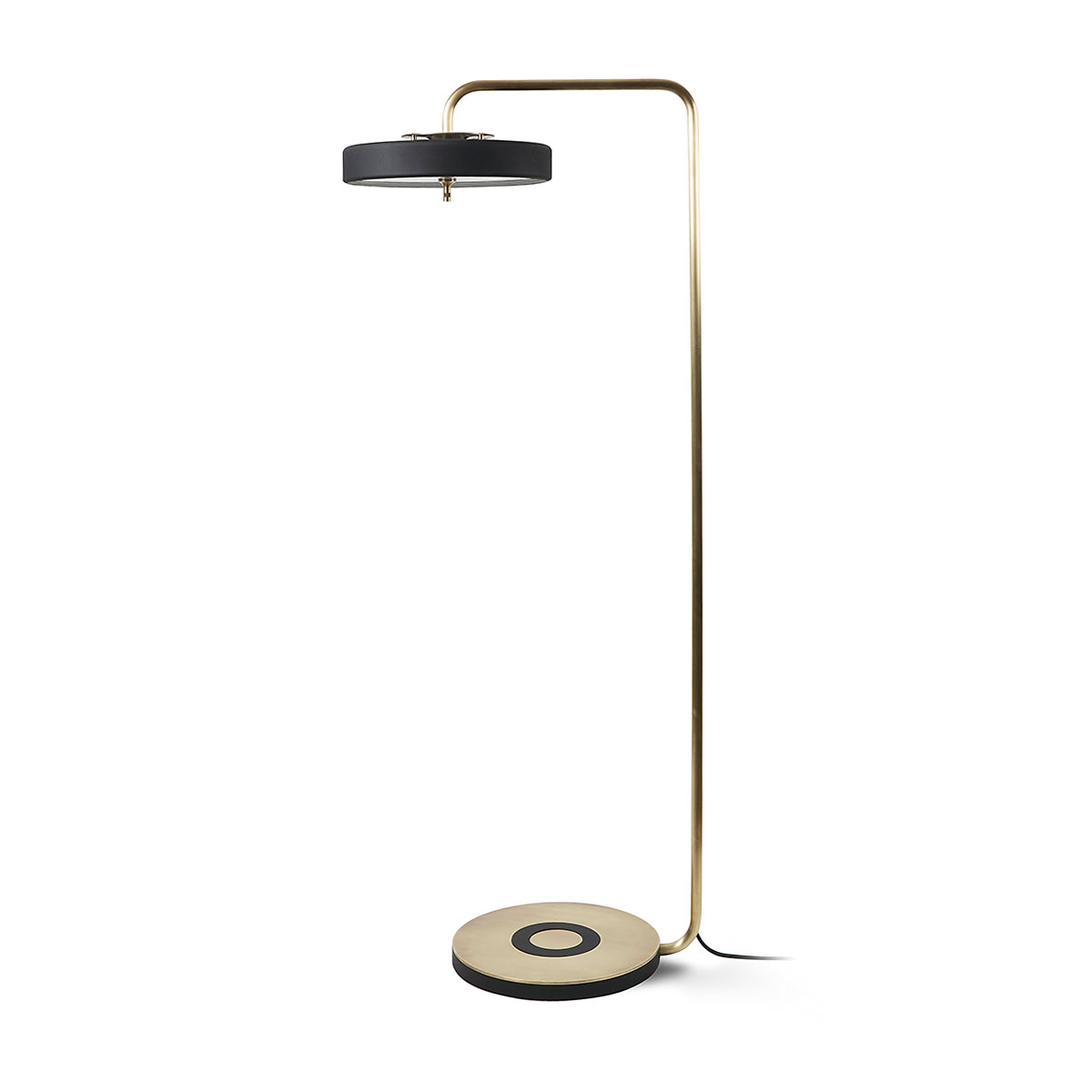 Bert Frank Revolve Standlampe, H: 140 cm, Schwarz, Messing gebürstet aus Messing und Aluminium und Polycarbonat – britische Luxusleuchte, gleichmäßige Beleuchtung, ikonische Revolve-Serie im Art Déco Stil Bert Frank Revolve Standlampe, H: 140 cm, Schwarz, Messing poliert aus gebürstetes Messing und metallische Oberfläche und Polycarbonat – Designerleuchte aus England, gleichmäßige Beleuchtung, ikonische Revolve-Serie im Art Déco Stil