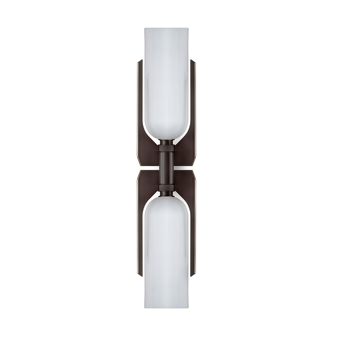 Pennon Wandleuchte, H: 62,6 cm,  2-flammig, Bronze