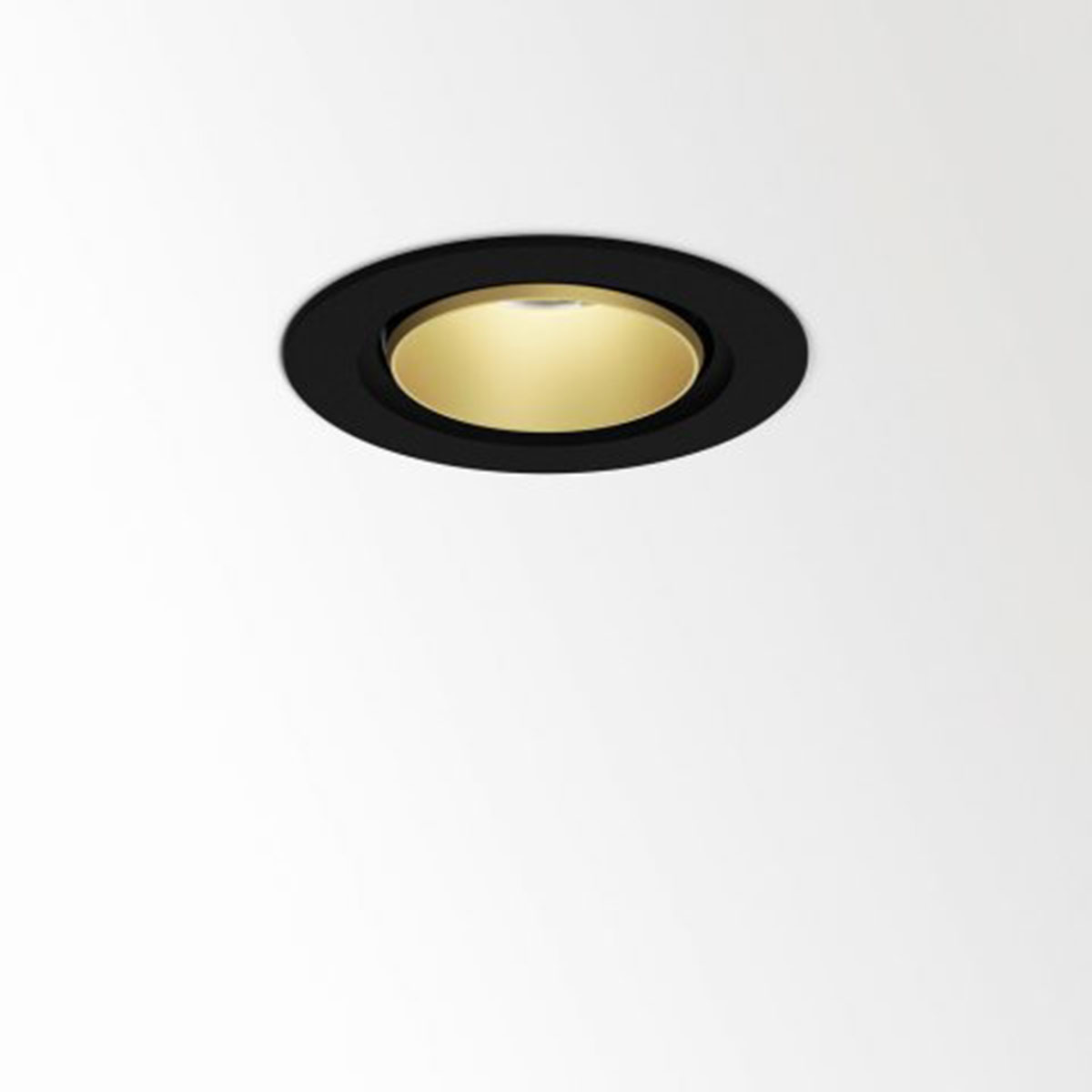 PLAT-OH! 92736 Einbaustrahler, Ø: 8,2 cm, Schwarz & Goldfarben, Extra-Warmweiß 2700K, 36°
