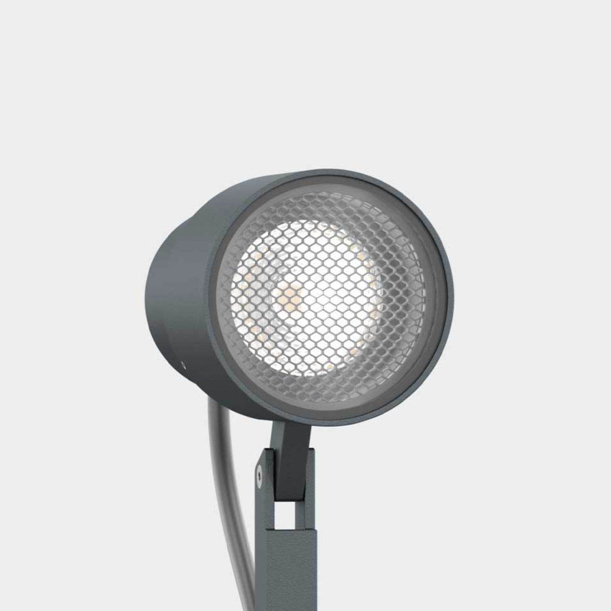 piek lettura Stehleuchte, H: 110 cm, Connect, Anthrazit Schmale Pollerleuchte mit connect Stecker für außen mit Fokus auf den Leuchtkopf