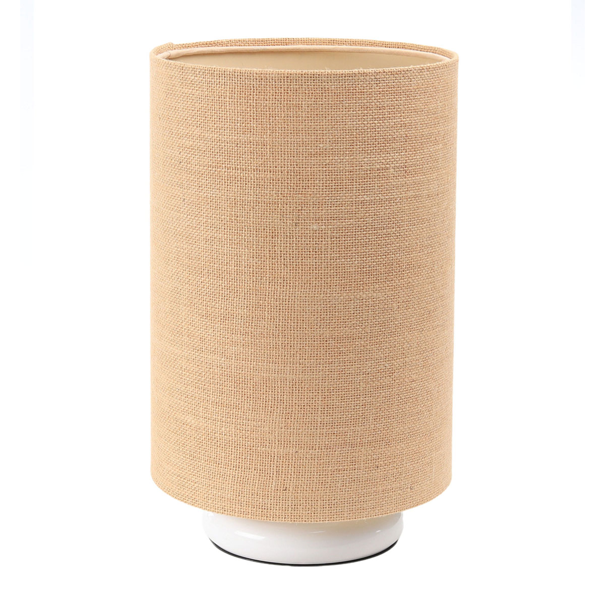 Tischleuchte Ø: 20 cm, H: 34 cm, Beige, Weiß