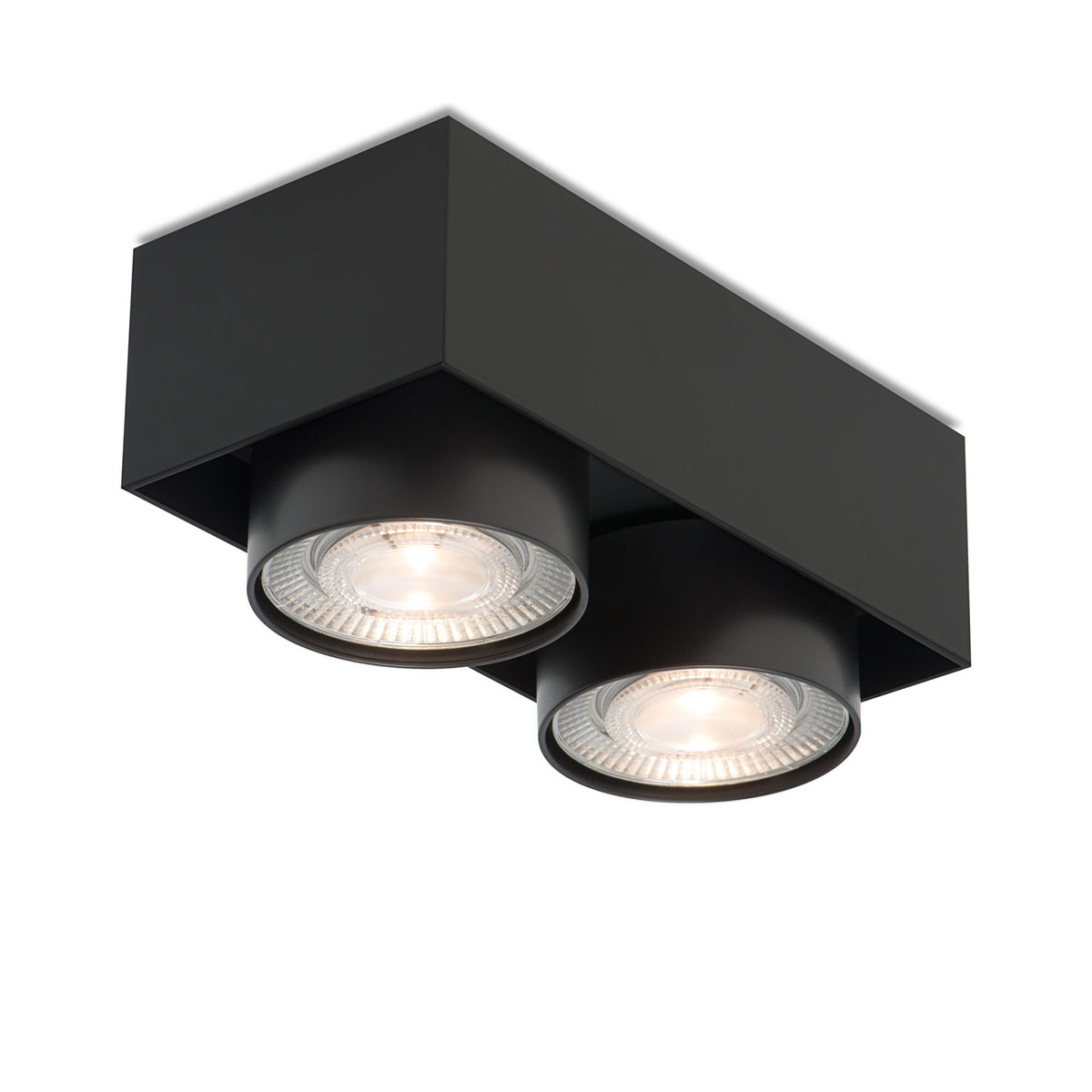 Wittenberg 4.0, wi4-ab-2e-hb Aufbaustrahler, Schwarz matt, Extra-Warmweiß 2700K, Spot 12°, Phase Cut Wittenberg 4.0, wi4-ab-2e-hb Aufbaustrahler, Schwarz matt, Warmweiß 3000K, Flood 38°, Bluetooth