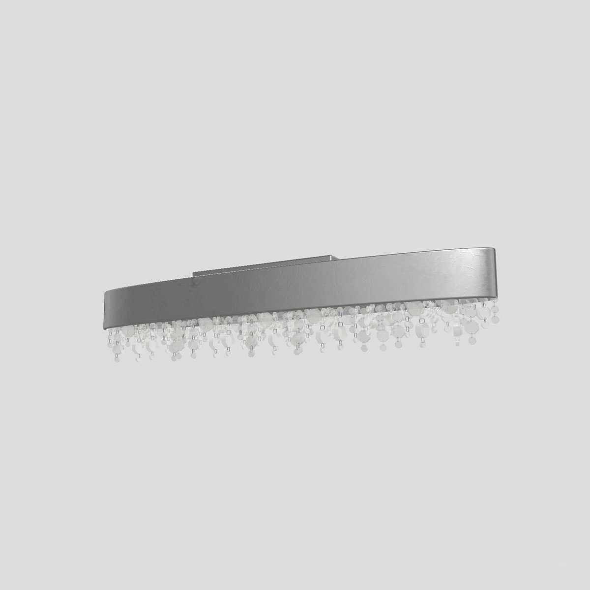 Masiero Olà PL6 OV 160 Deckenleuchte Deckenleuchten - elegantes Designerlicht aus Glas und Metall, Farbe Silber