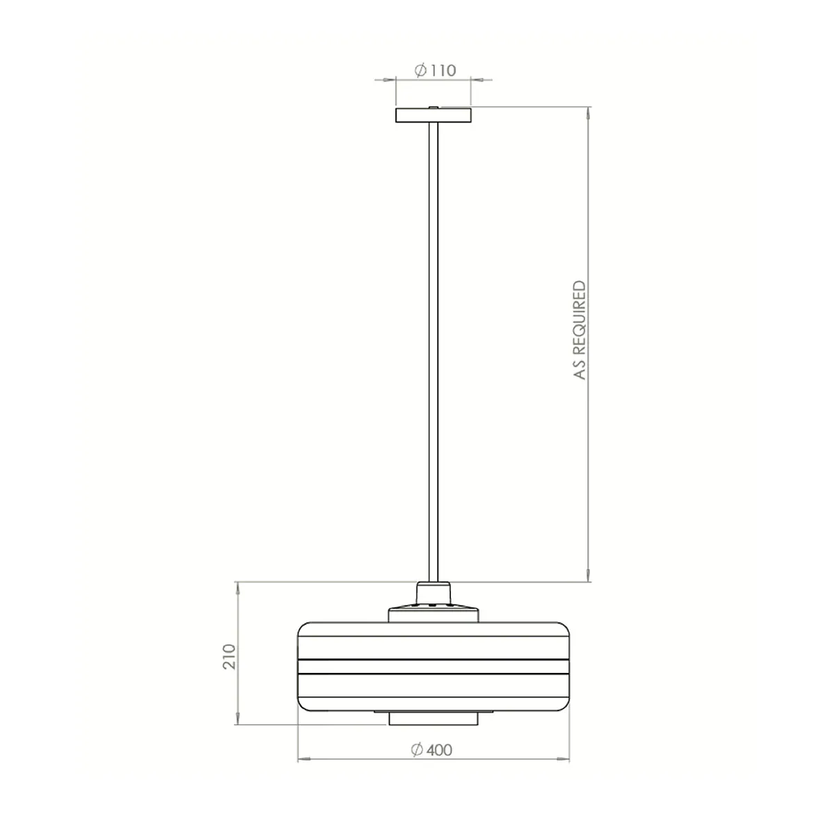 Technische Zeichnung Bert Frank Masina Pendelleuchte, Ø: 36 cm Technische Zeichnung Bert Frank Masina Pendelleuchte, Ø: 36 cm