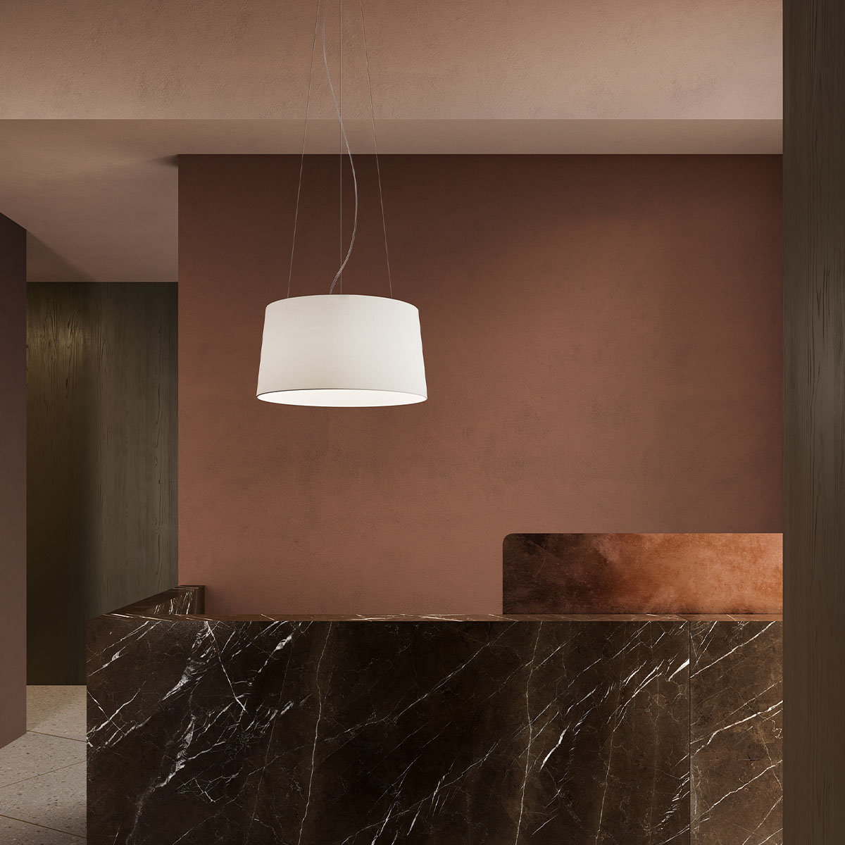 Tripod Pendelleuchte, Ø: 55 cm, Mokka