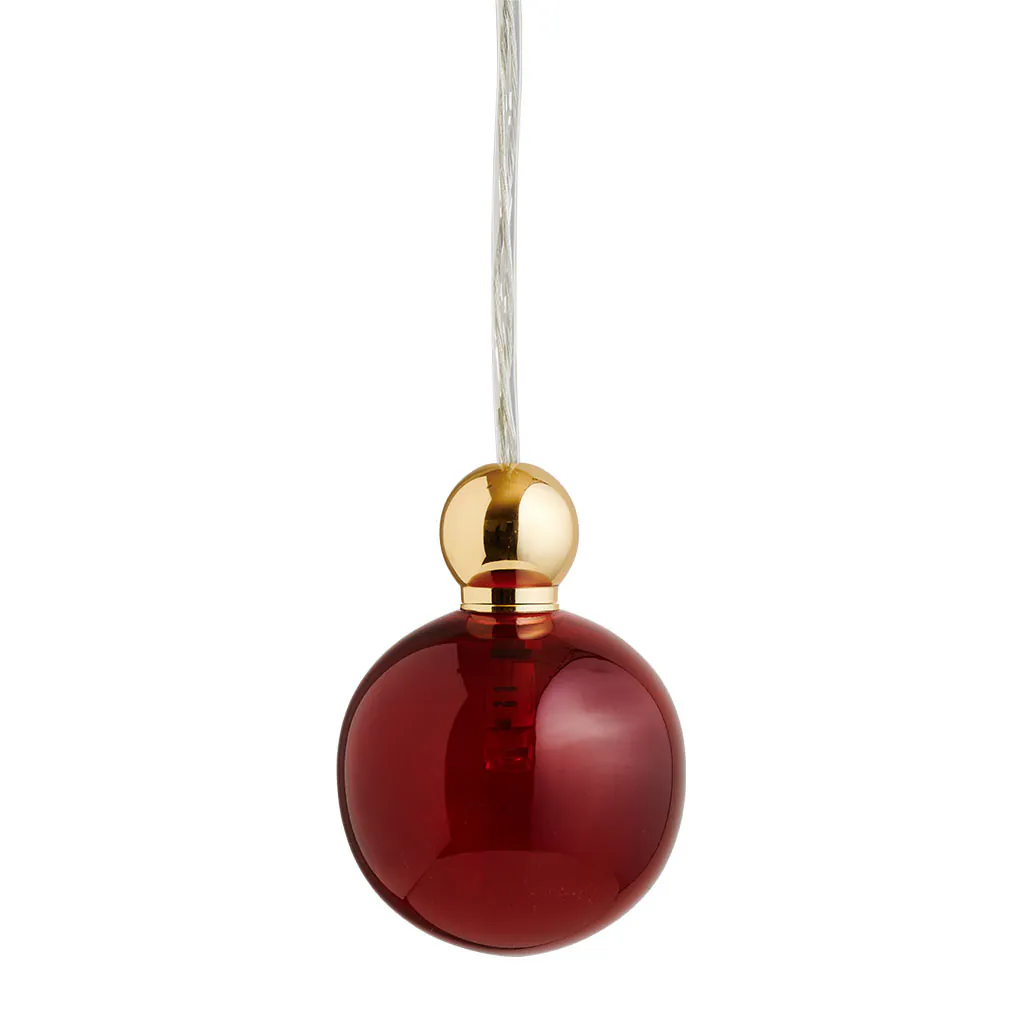 Uva Pendelleuchte M Ø 7 cm, Ruby, Gold, für Multi-Baldachin
