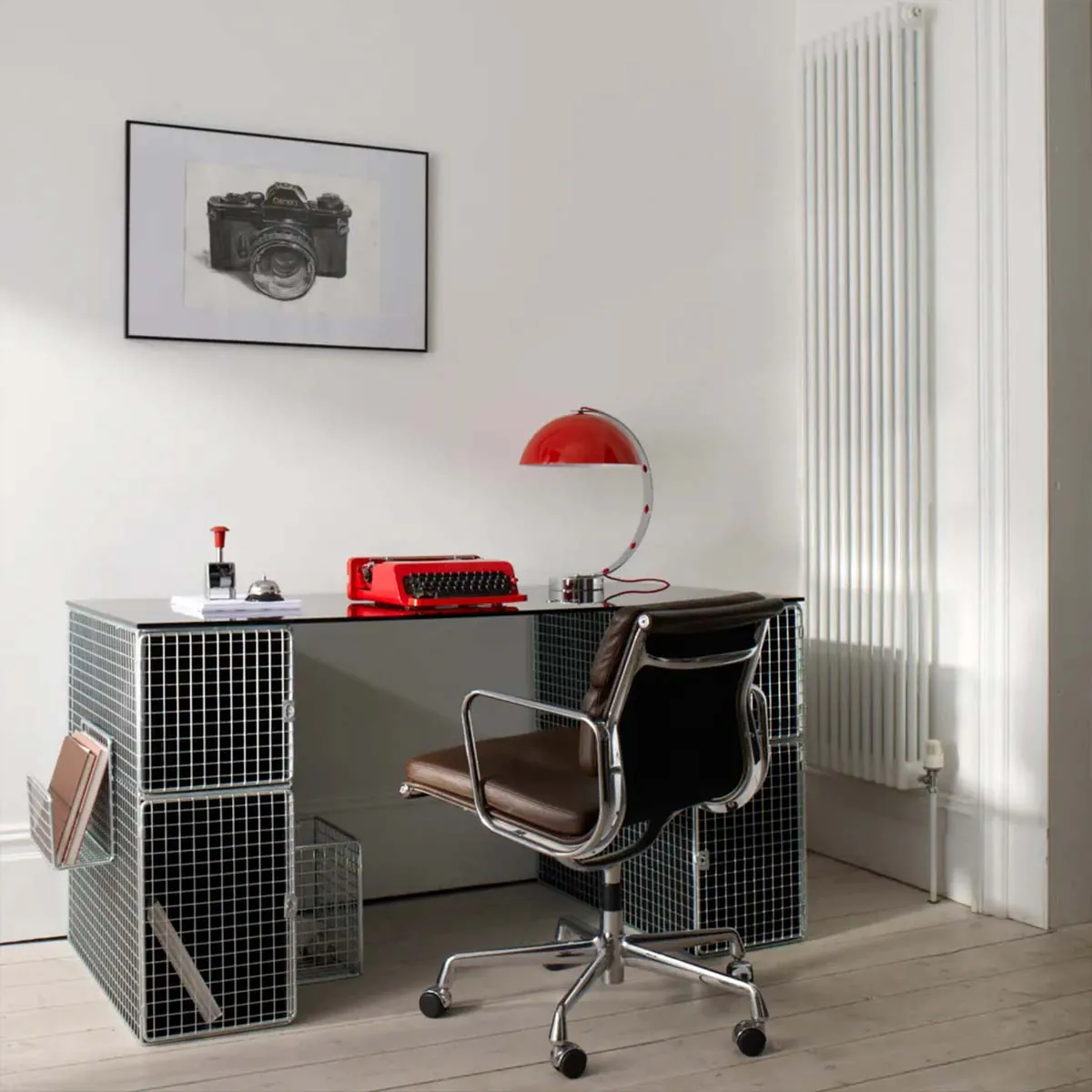 London Tischleuchte, H: 45 cm, Grau