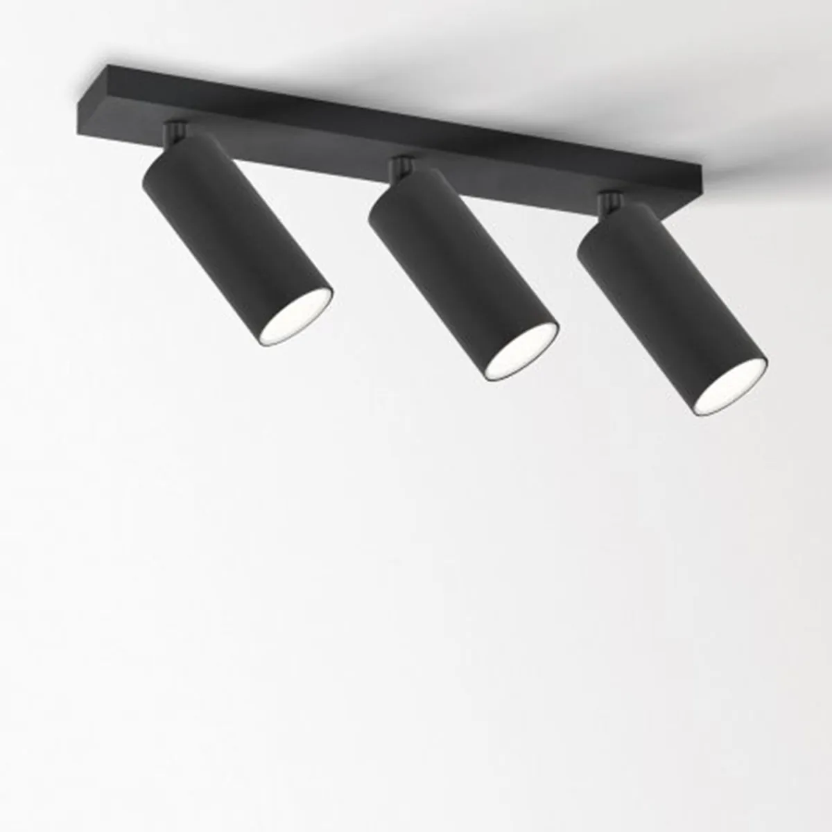 DeltaLight SPY 52 ON 3 92720 DIM8 Aufbaustrahler, Ø: 5,2 cm, L: 12 cm Schwarz, Extra-Warmweiß 2700K, 20° Schwarz Weiß Modern & neutral – moderne für Küche schwenkbar & drehbar