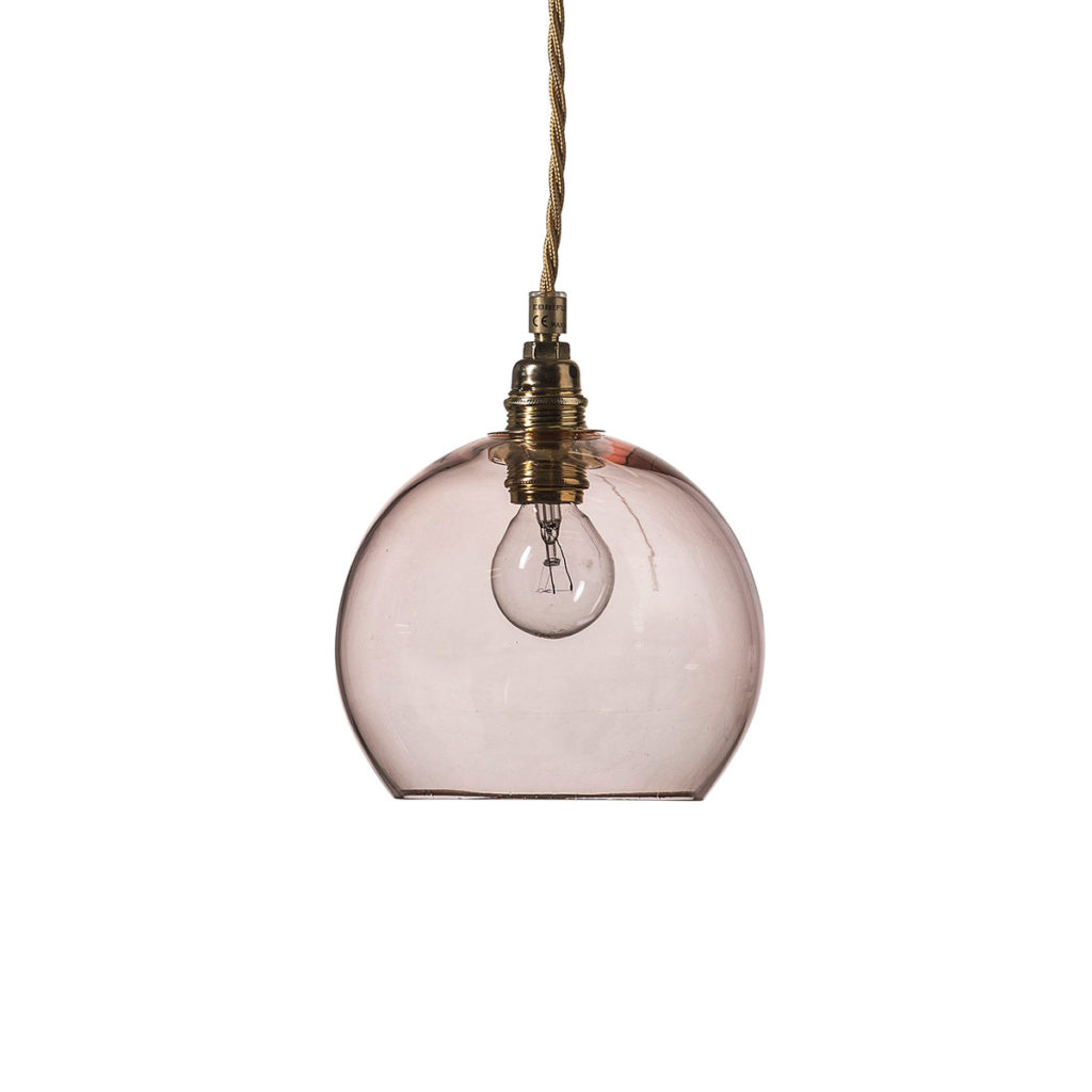 Rowan Pendelleuchte S Ø 15,5 cm, Bright Coral, Gold