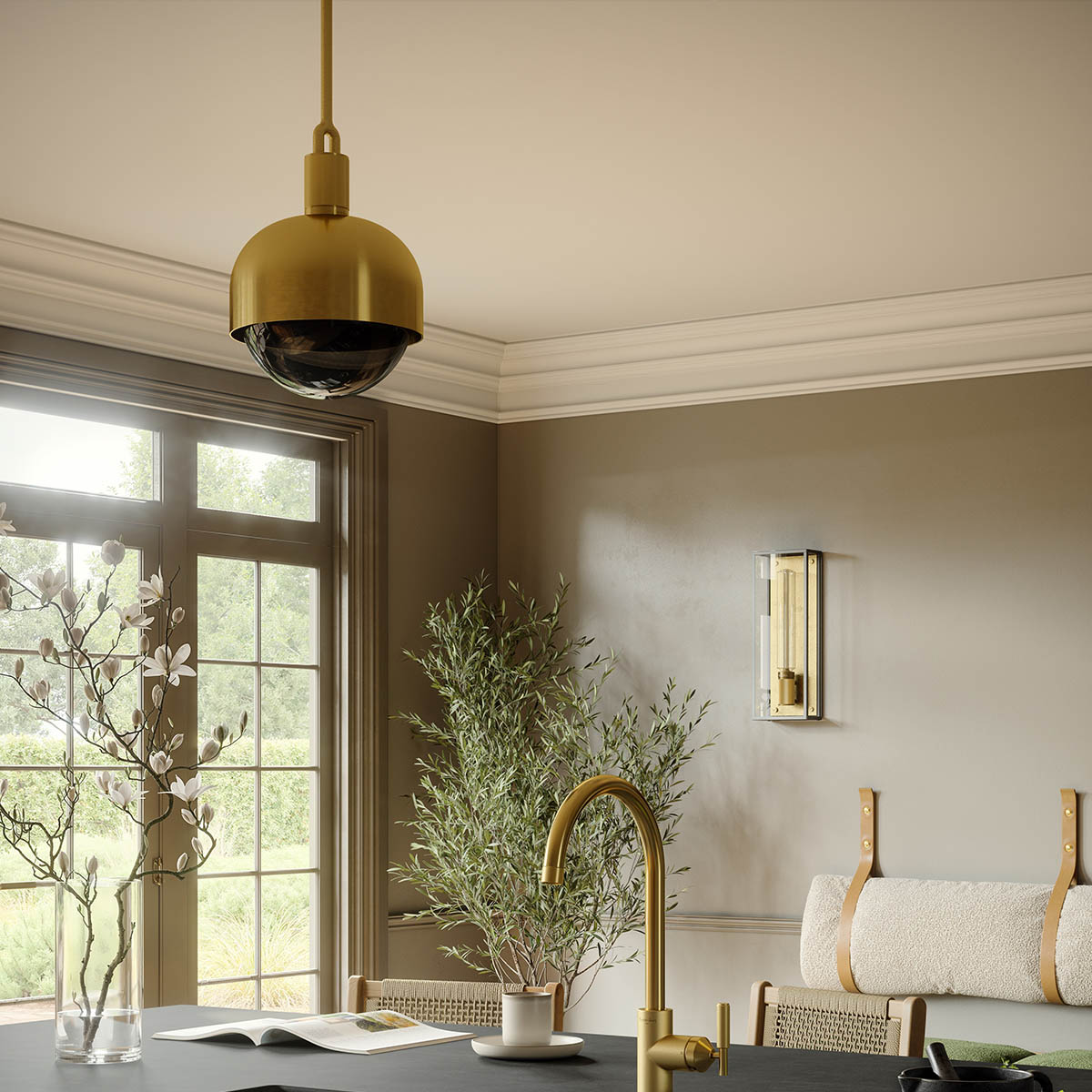 buster-punch-forked-pendant-shade-globe-mood-04 Buster + Punch Forked Pendelleuchte, Globe + Shade, Medium, Stahl / Rauchglas