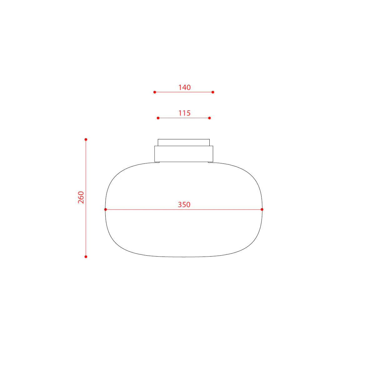 Legier 557.74 Deckenleuchte, Schwarz & Messing, Rauchglas - Ausstellungsstück