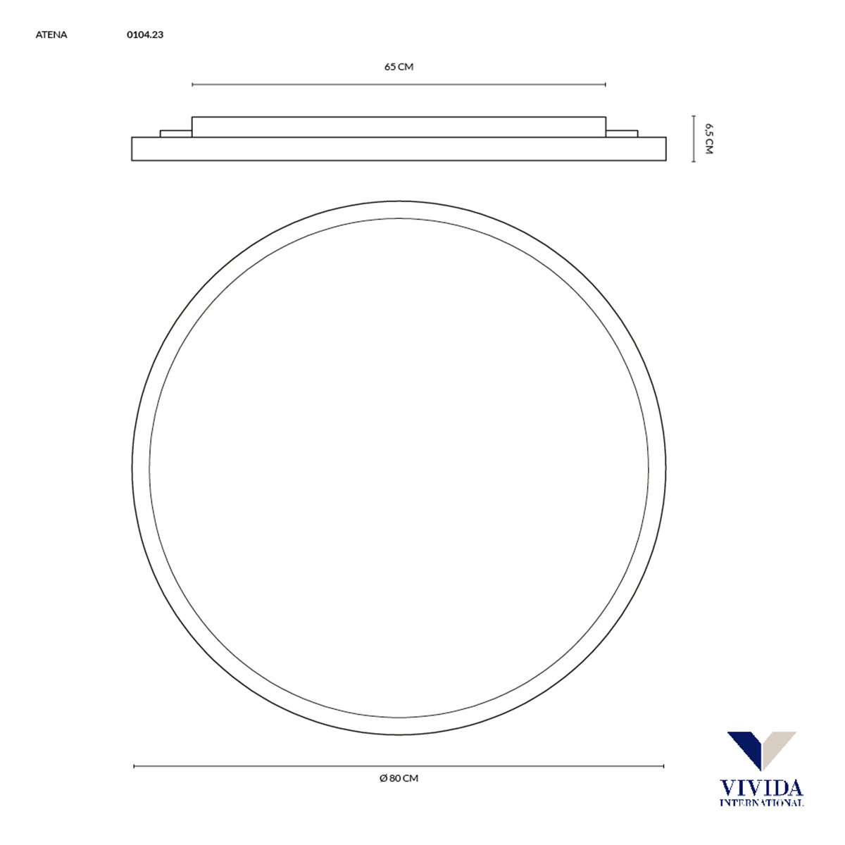 Atena Deckenleuchte, Silber + Kupfer, Ø: 80 cm