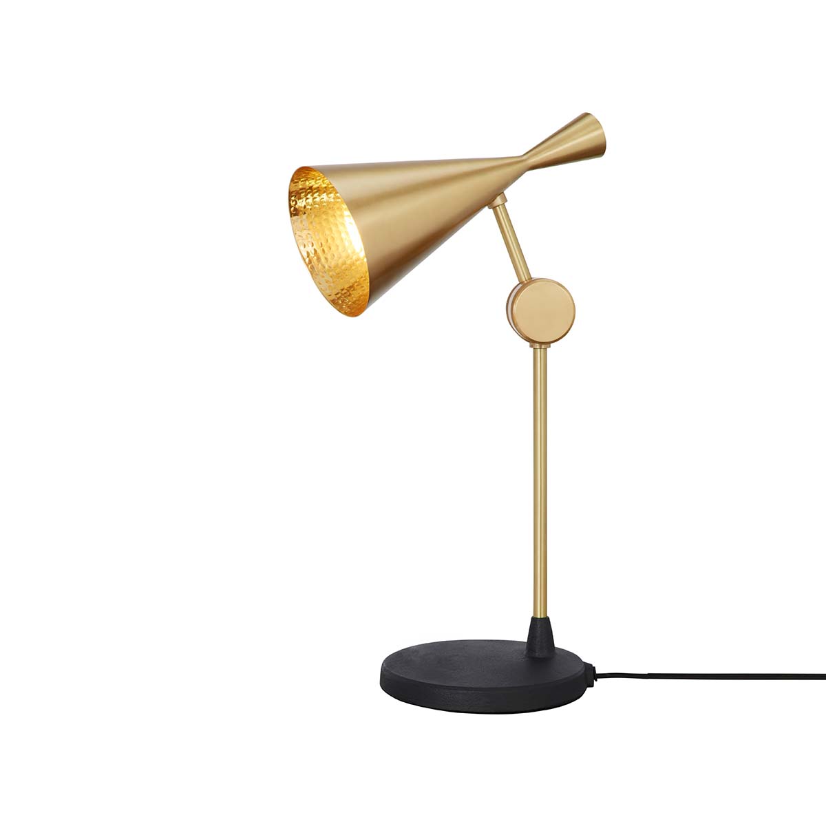 Tom Dixon Beat LED Tischleuchte, H: 53 cm, Messing