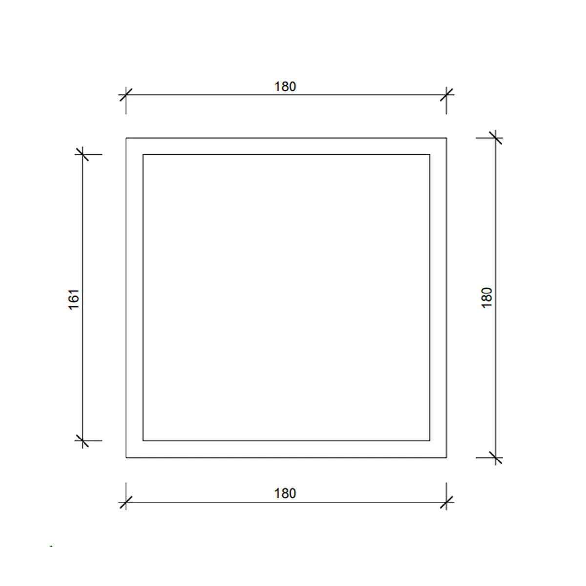 Decor Walther Cut 18 N LED Deckenleuchte Badezimmer, Nickel satiniert, B: 18 cm, T: 18 cm – technische Details & Abmessungen