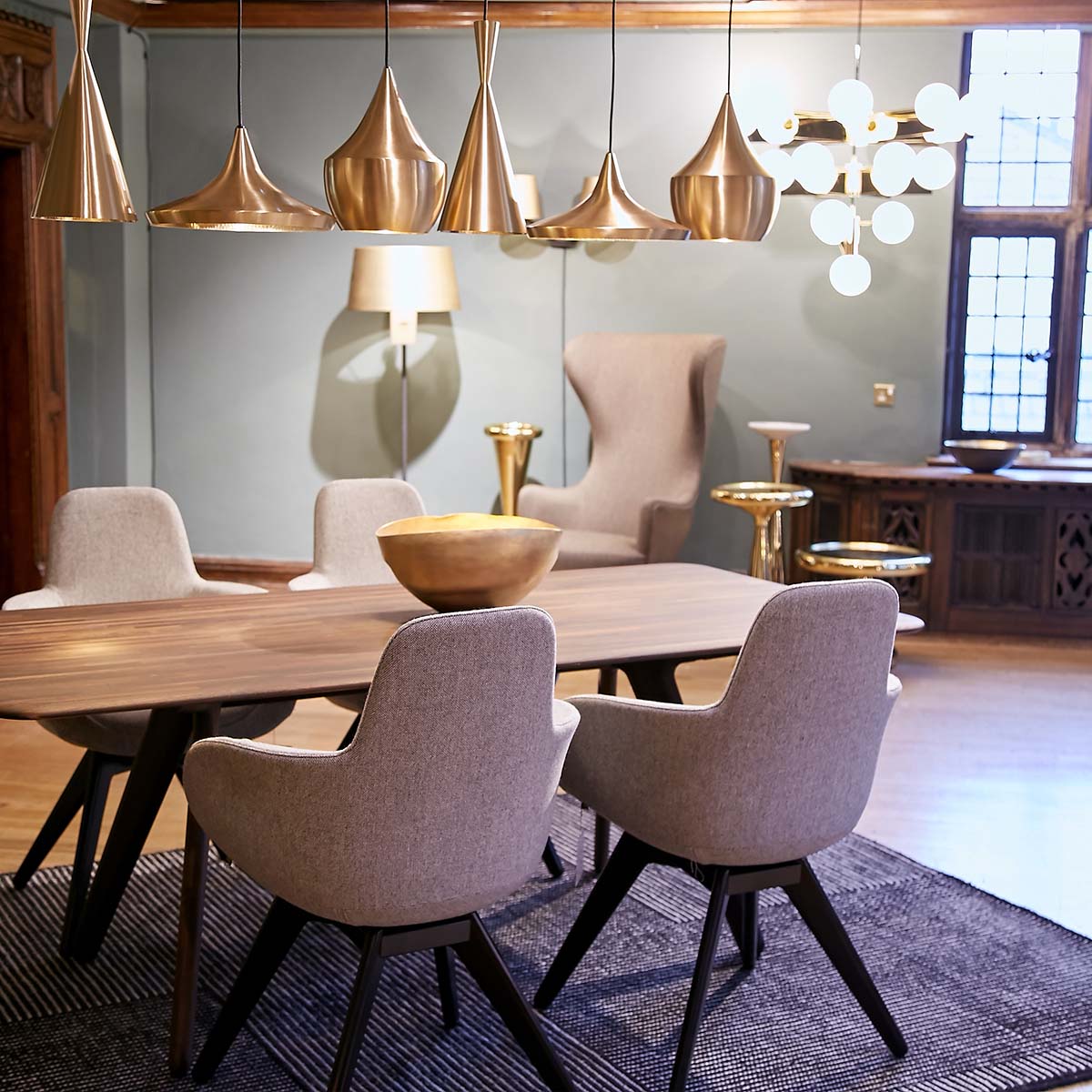 Tom Dixon Beat Flat LED Pendelleuchte, Schwarz, Ø: 60 cm, H: 20 cm