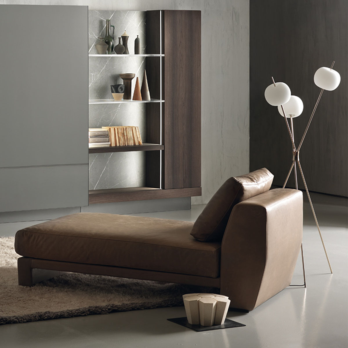 Kushi Floor Stehleuchte, 140 cm, Kupfer