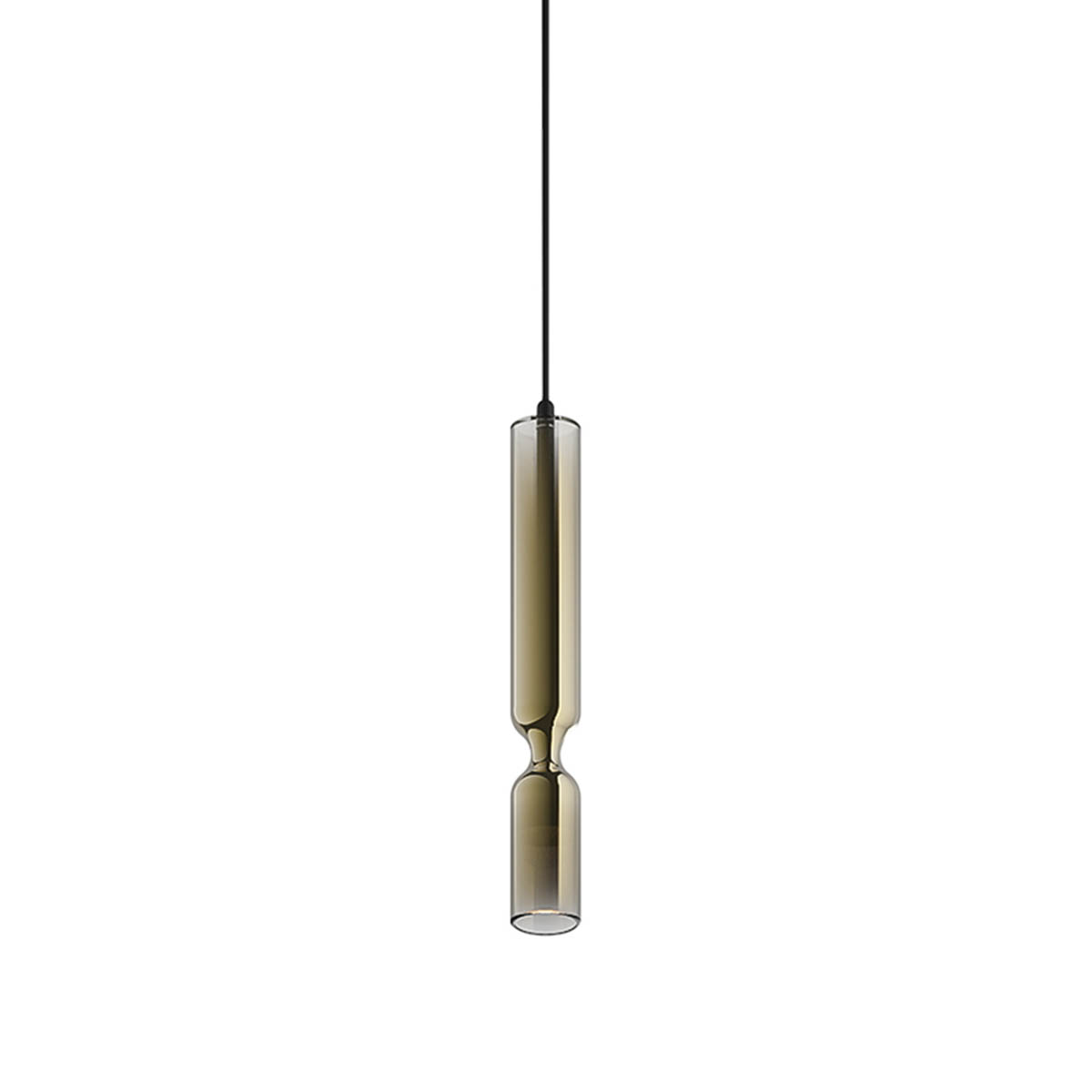 Penta Misty Micro Pendelleuchte, Gold Glas, H: 30 cm, Schwarz, Phasenabschnitt
