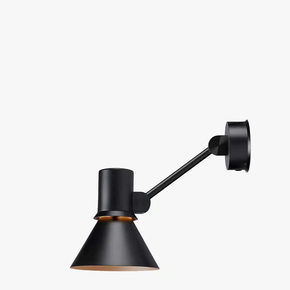 Anglepoise Type 80 W2 Wandleuchte, Ø: 14,5 cm, H: 16 cm, Matte Black, Ohne Kabel