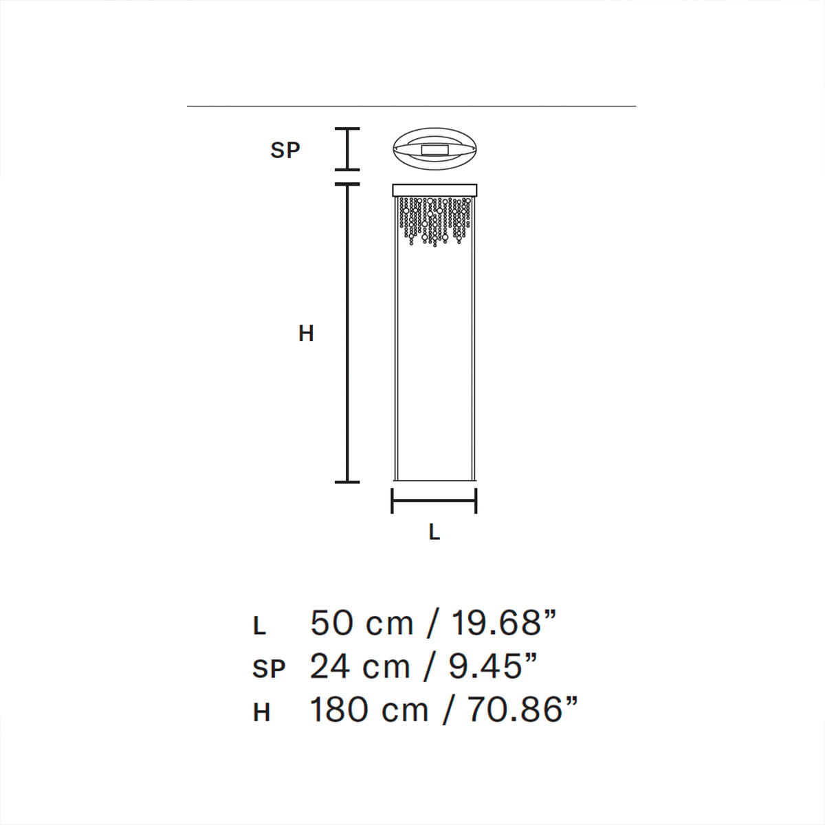 Olà STL2 Stehleuchte, H: 180 cm, Gold brüniert, Retrofit