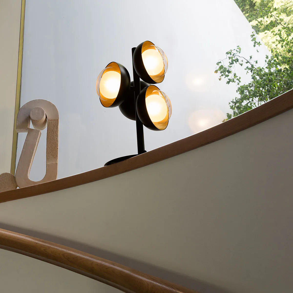 Muse 554.35 Tischleuchte 4-flammig H: 55 cm, Schwarz & Kupfer, Dimmbar