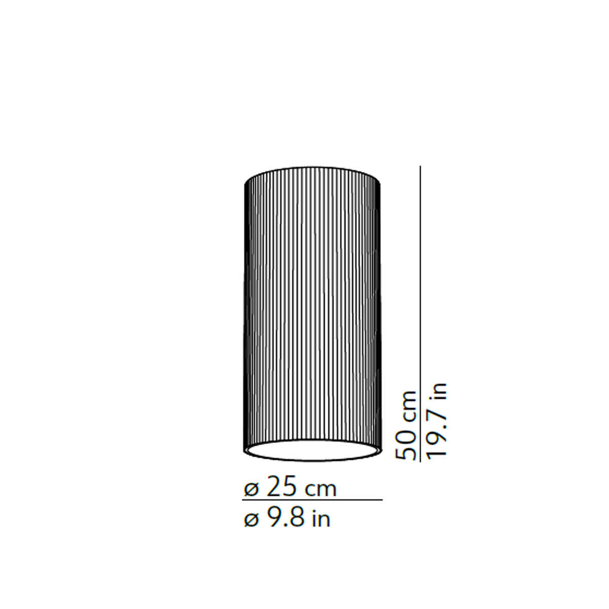 Giass 25 Deckenleuchte, Rauchig, Ø: 25 cm