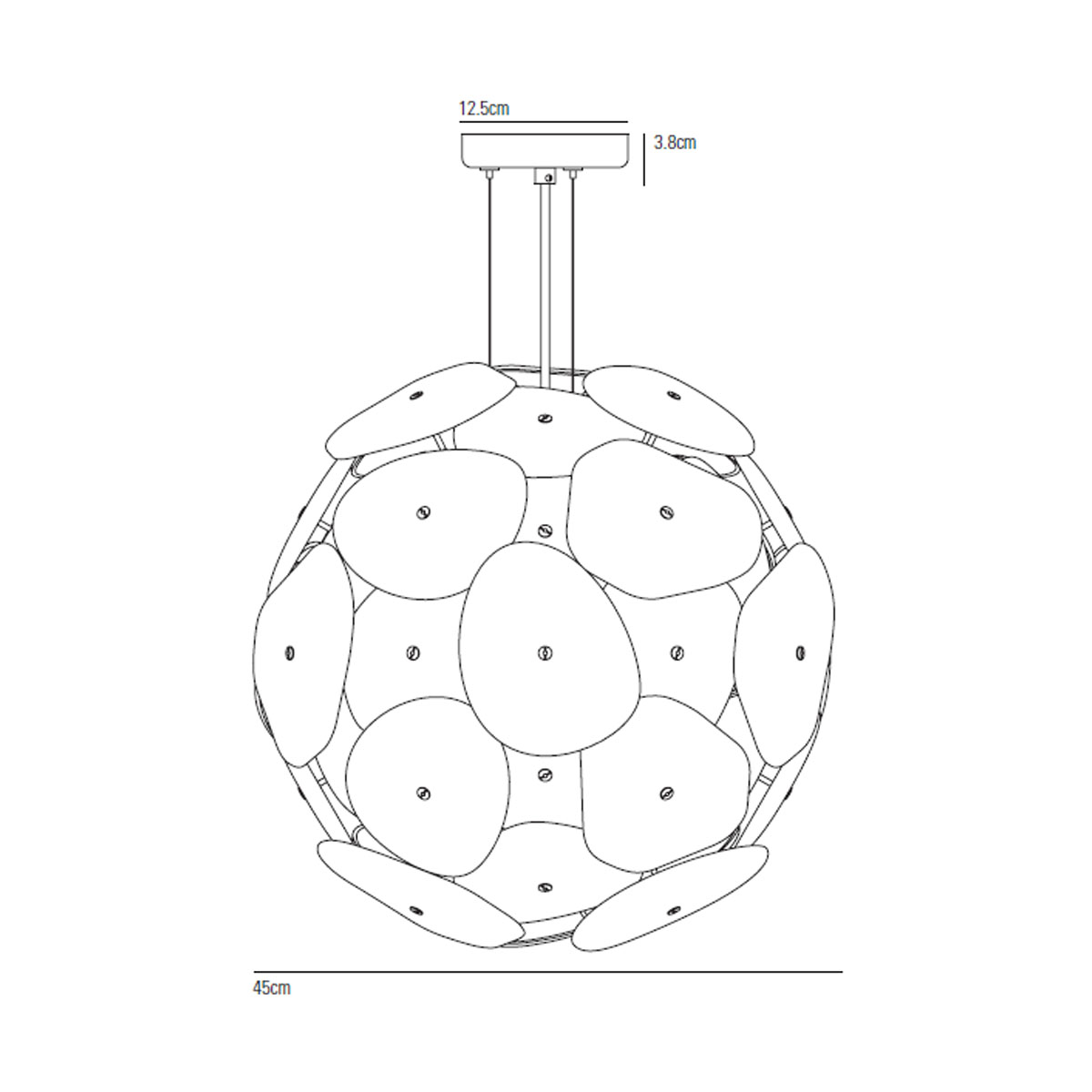 Pebble Pendelleuchte, Ø: 45 cm