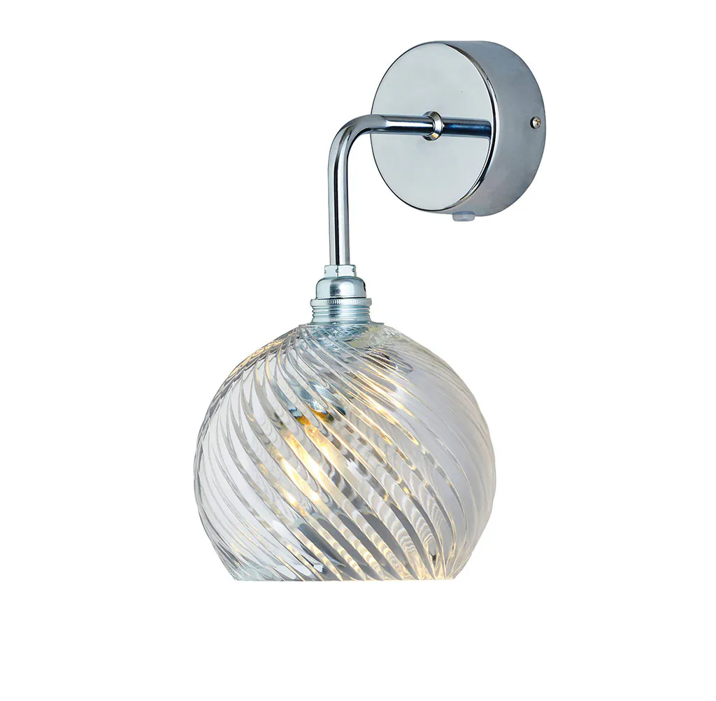 Rowan Wandleuchte Crystal S Ø 15,5 cm, Silber, Swirl Rowan Wandleuchte Crystal S Ø 15,5 cm, Silber, Swirl