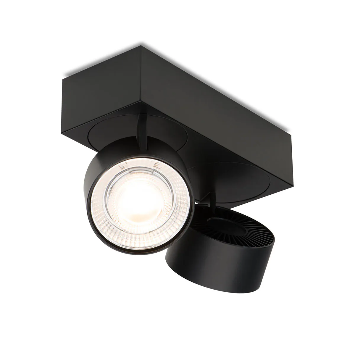 Wittenberg 4.0, wi4-ab-2e Aufbaustrahler, Schwarz matt, Warmweiß 3000K, Flood 38°, Bluetooth