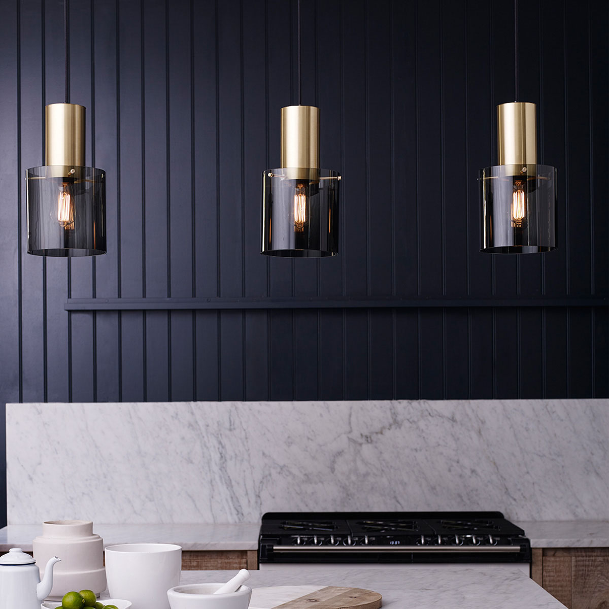 Walter Size 2 Pendelleuchte, Ø: 20 cm, Glas-Kupfer - Ausstellungsstück