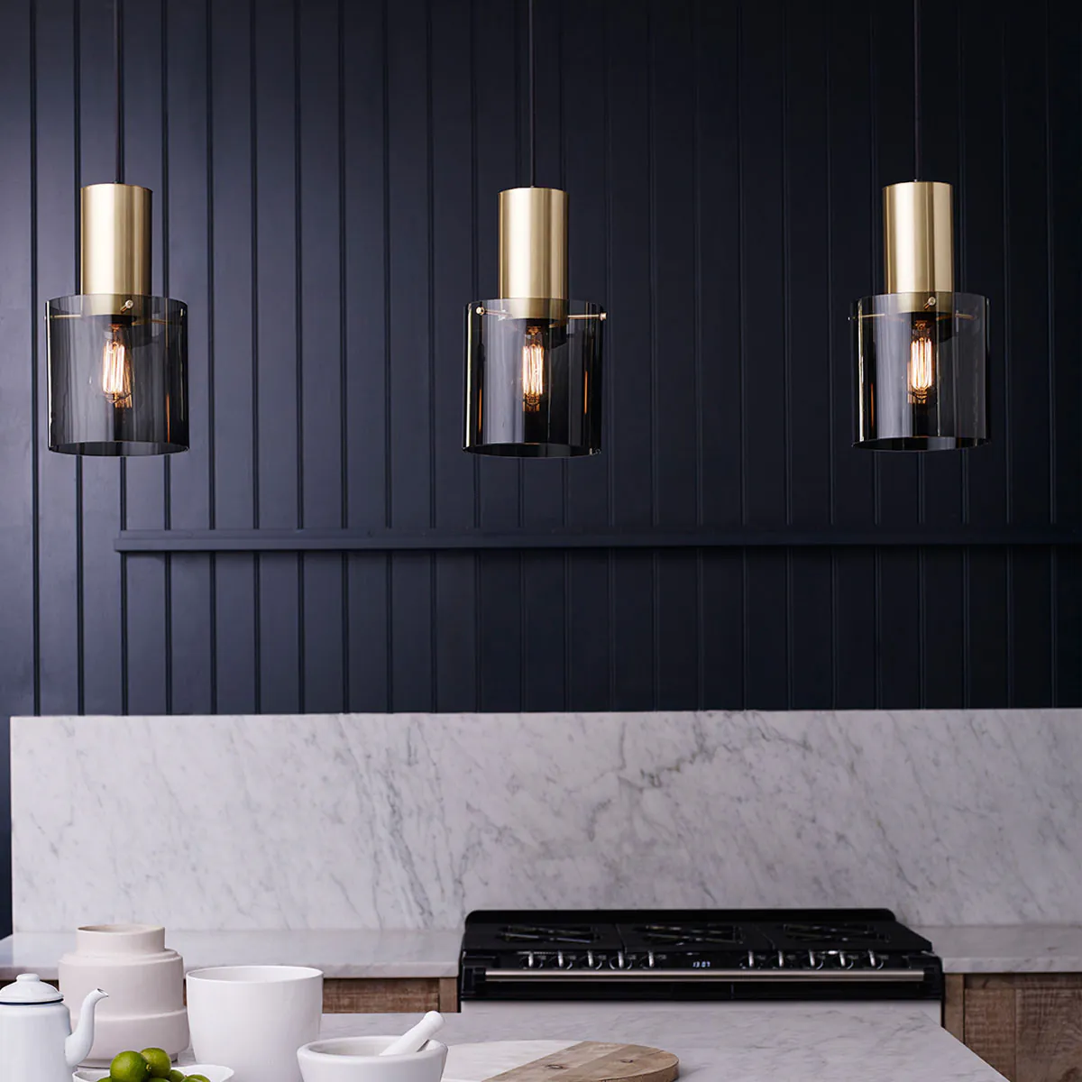 Walter Size 2 Pendelleuchte, Ø: 20 cm, Glas-Kupfer - Ausstellungsstück