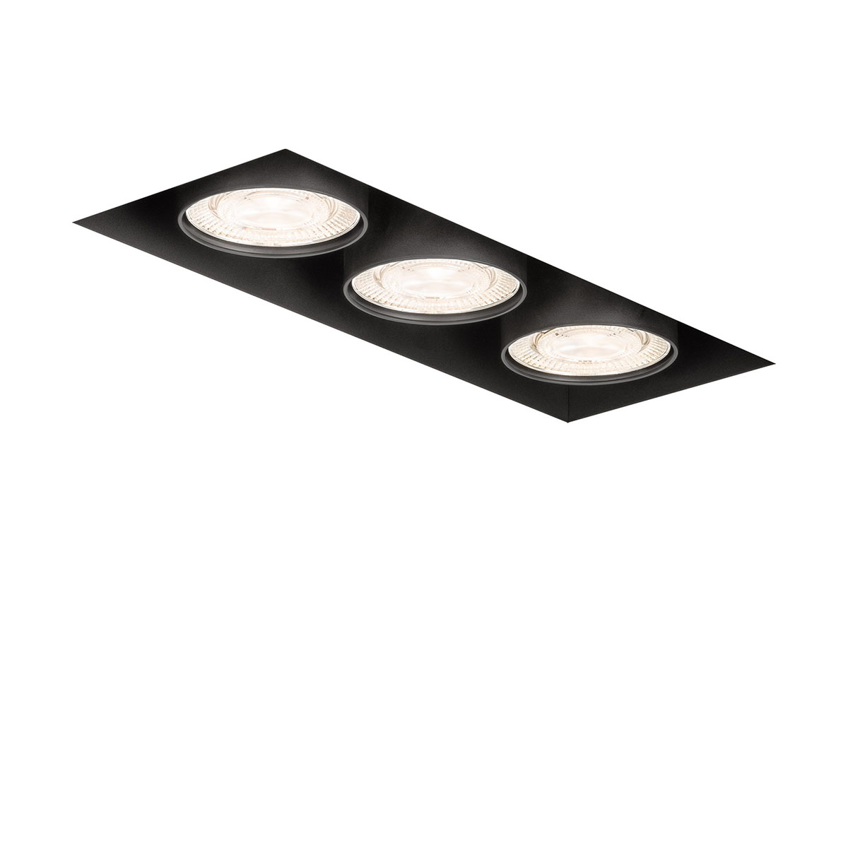 Wittenberg 4.0, wi4-eb-3e-db Einbaustrahler, Schwarz matt, Extra-Warmweiß 2700K, Spot 12° Wittenberg 4.0, wi4-eb-3e-db Einbaustrahler, Schwarz matt, Warmweiß 3000K, Flood 38°