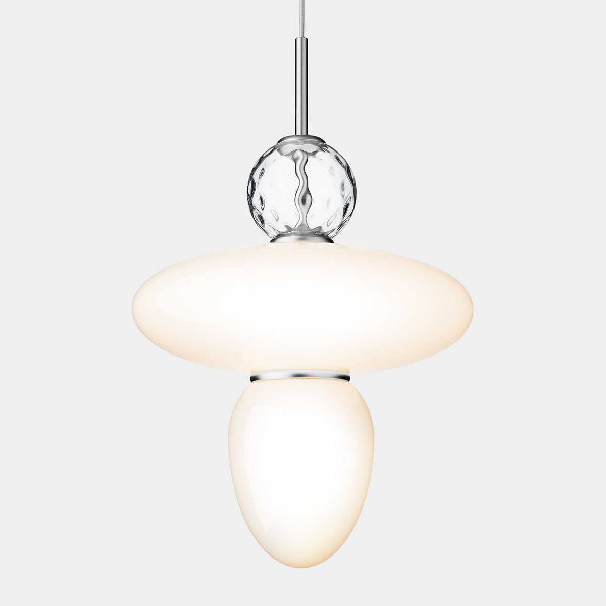 Rizzatto 43 Pendelleuchte, Ø: 40 cm, Silber satiniert Rizzatto 43 Pendelleuchte, Ø: 40 cm, Silber satiniert