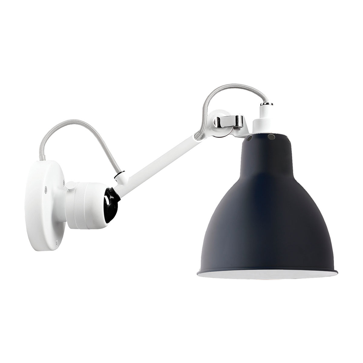DCW Editions Lampe Gras N° 304 Wandleuchte, T: 15 cm Schirm Blau Weiß Konisch Modern – hochwertige Wandleuchte für Bad DCW Editions Lampe Gras N° 304 Wandleuchte, T: 15 cm Schirm Blau Weiß Rund Modern – hochwertige Wandleuchte für Bad