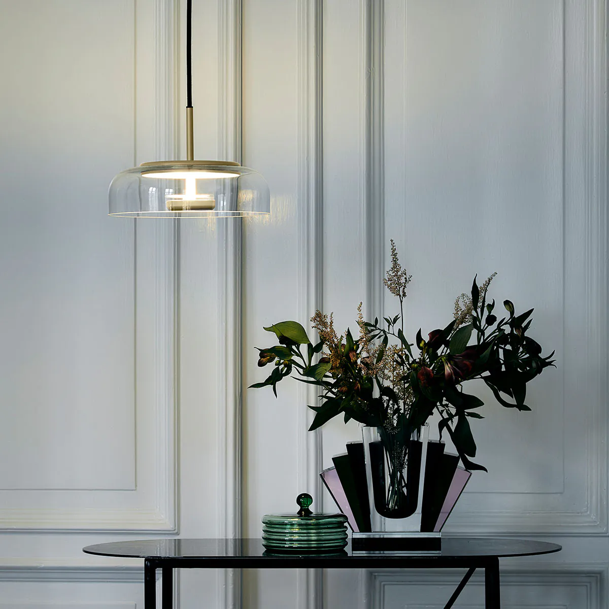 Blossi 1 Pendelleuchte, Ø: 23 cm, Gold