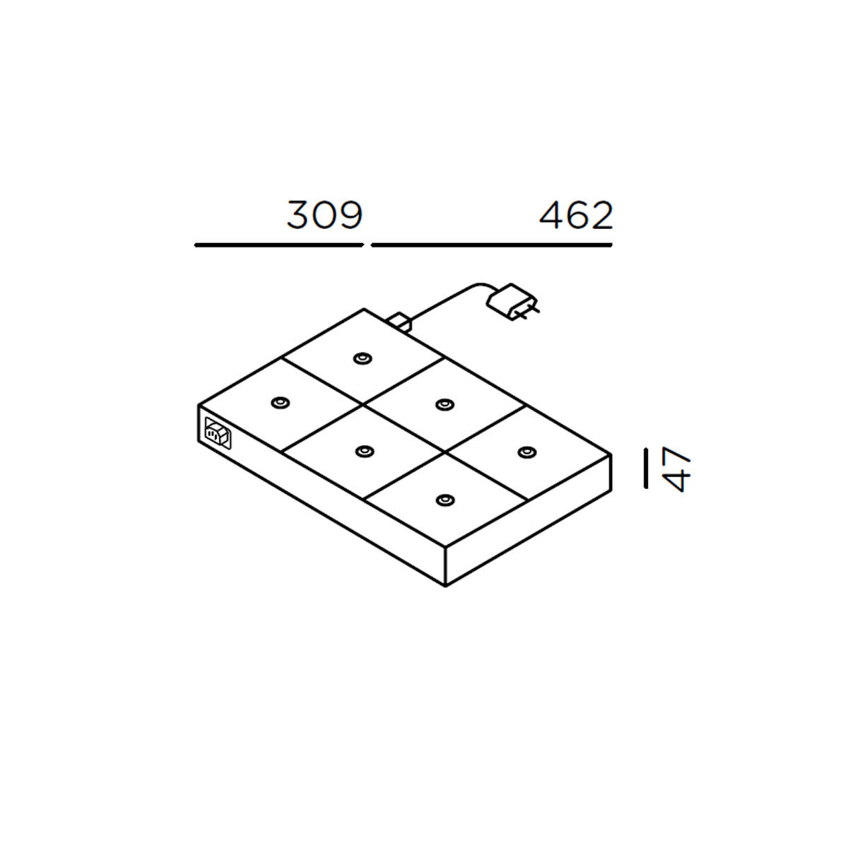 multi charging base, Schwarz