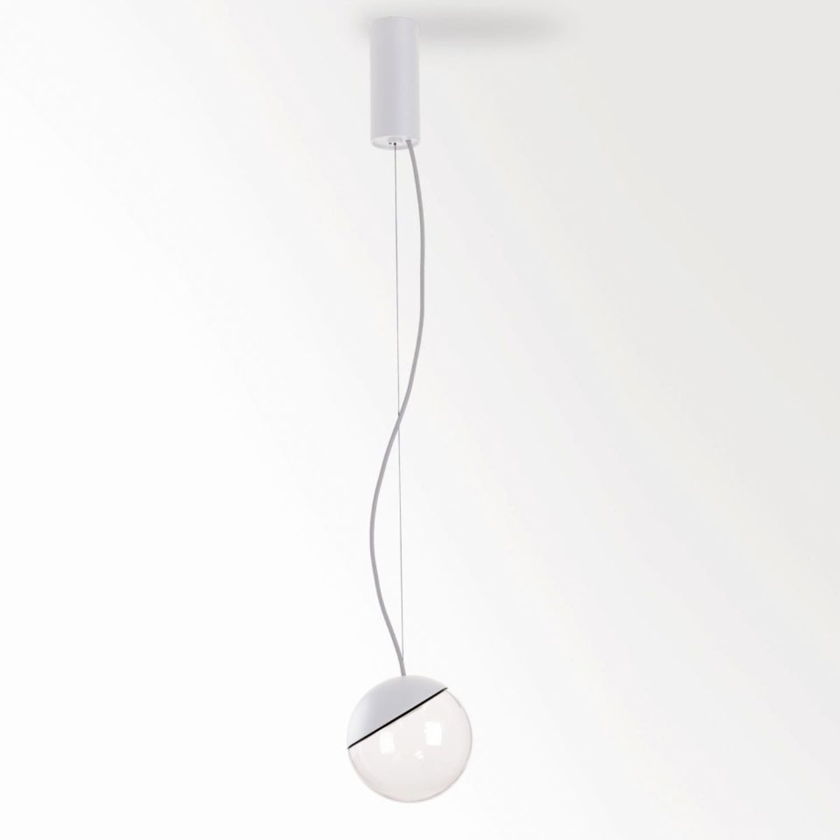 GIBBO 930 DIM8 Pendelleuchte, Ø: 14,7 cm, Weiß, Warmweiß 3000K