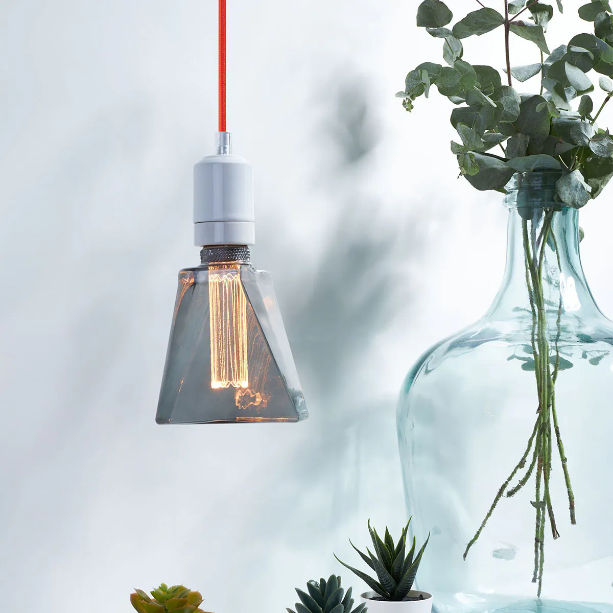 Textilkabel für Lampe, 2 Meter Stoffkabel 2-adrig (2 x 0,75mm²), Rot